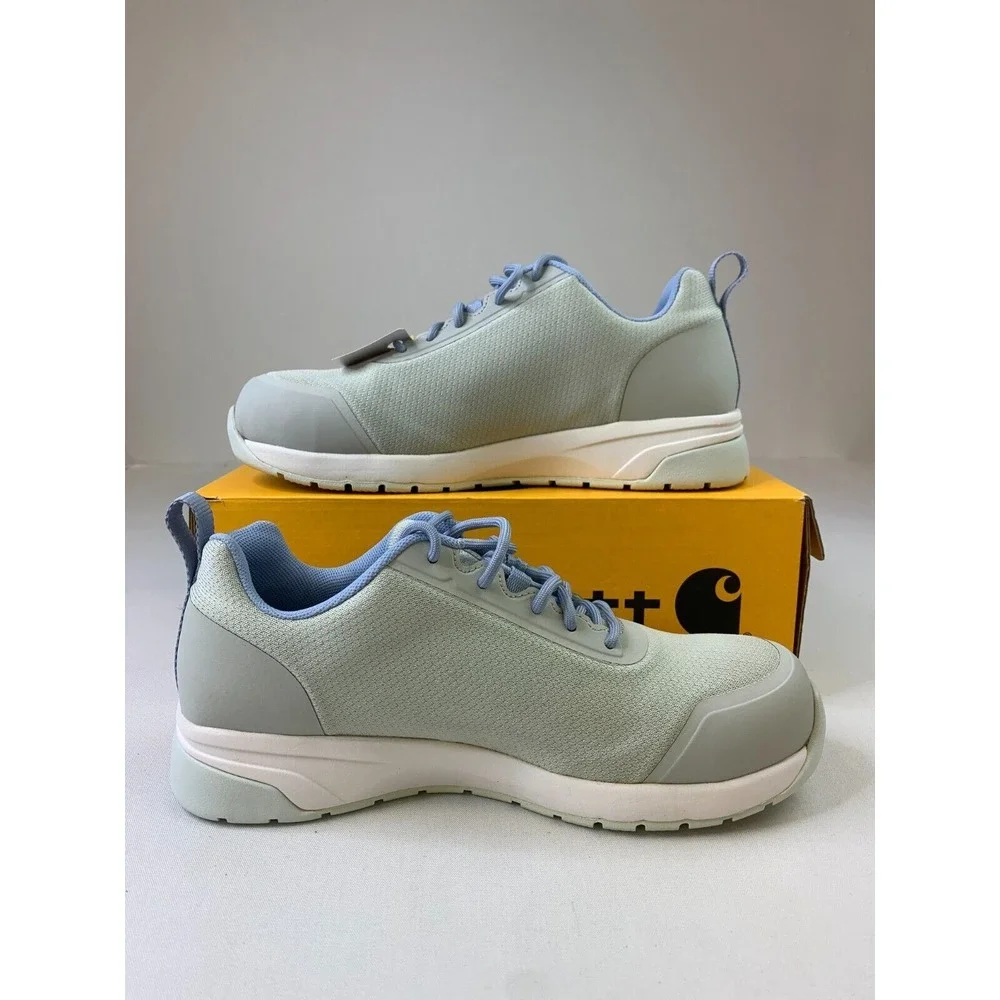 Carhartt Womens Force Nano Safety Toe Sneakers Gray Blue Lace-Up Work Shoe Sz 9M